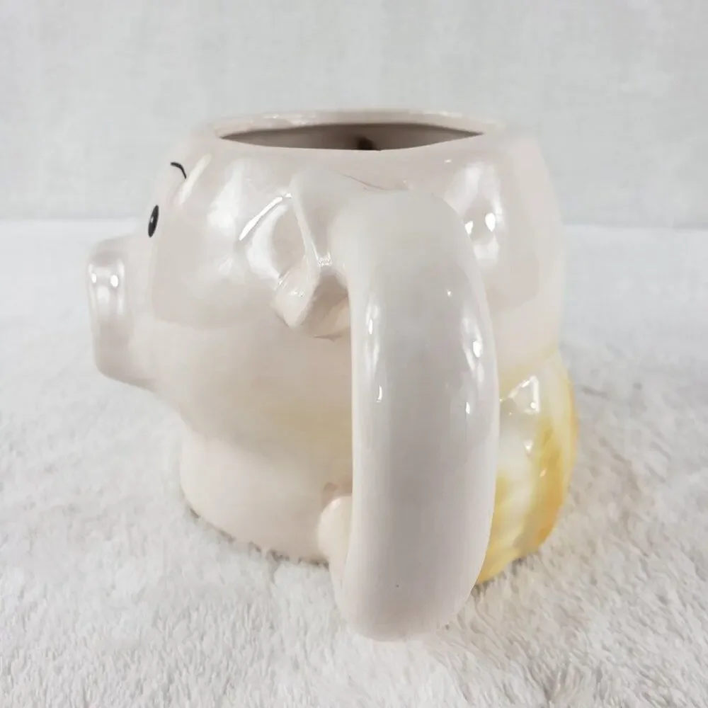 Pier 1 Mug When Pigs Fly Hand Painted Ceramic Coffee Tea 3D Cup with Wings